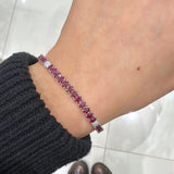 White Gold Ruby Tennis Bracelet