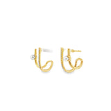 Pearl and Diamond Cage Earring