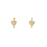 Mini Pave Heart Huggies