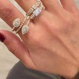 Bezel Emerald Cut Half band