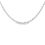 Lab Graduated Pear Diamond Tennis Necklace