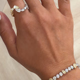 Bezel Tennis Bracelet With Yellow Diamond Pears
