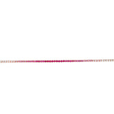 Pink Sapphire & Diamond Ombre Tennis Bracelet
