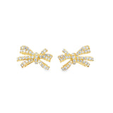 Diamond Bow Stud Earrings