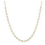 Dainty Pear Tennis Necklace YG