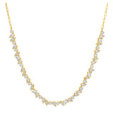 Dainty Mixed Shape Tennis Necklace
