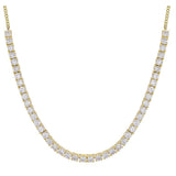 Dainty Halfway Tennis Necklace