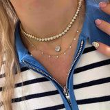 Lab Floating Diamond Necklace