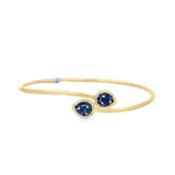 Sapphire/Gold Wrap Bangle