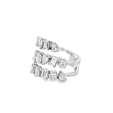 Double Wrap Ring with Mixed Shape Diamonds