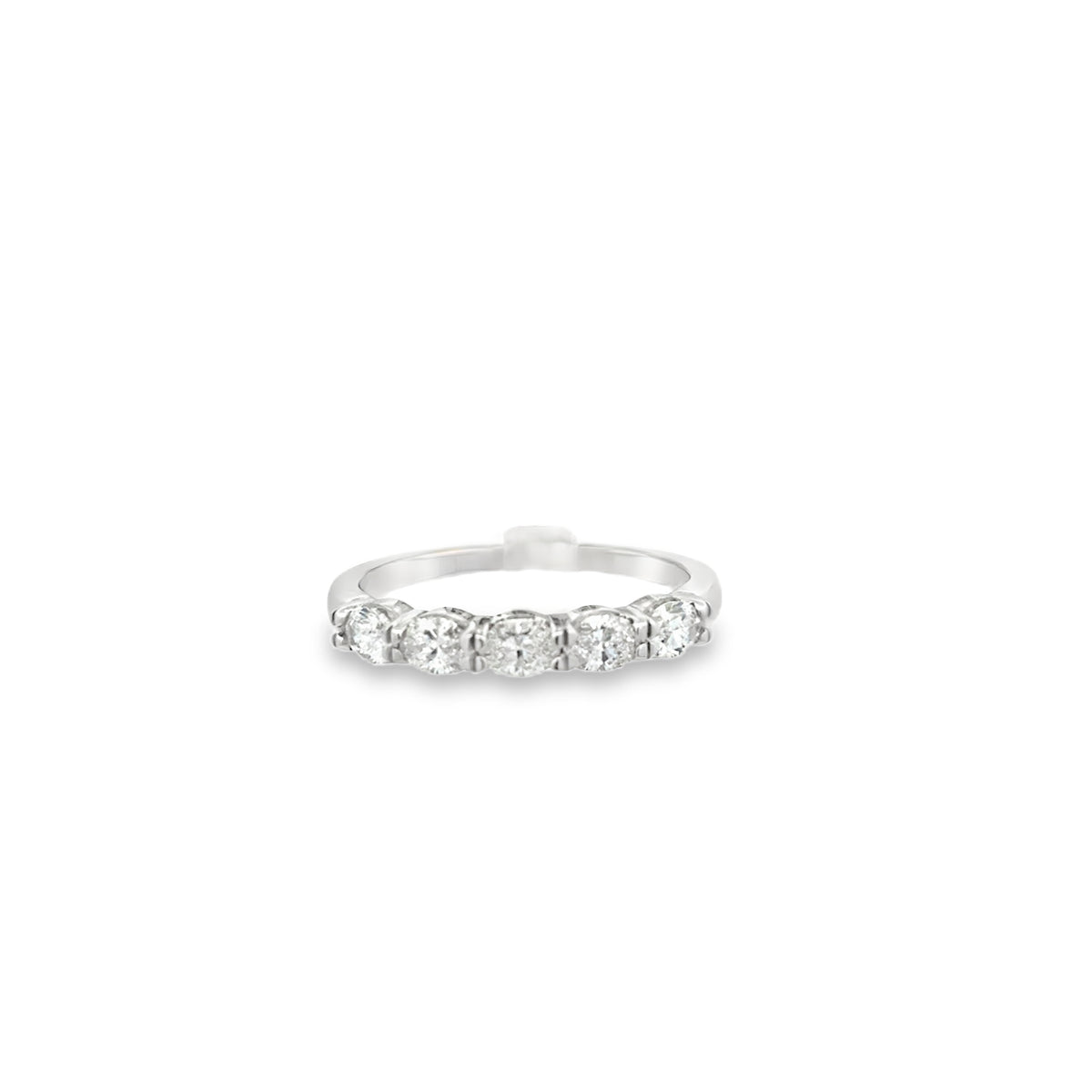 Oval Diamond Half Band Eternity WG