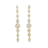 Long & Looped Diamond Earrings- YG