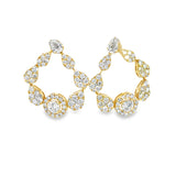 Long & Looped Diamond Earrings- YG