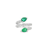 Diamond & Emerald Wrap Ring