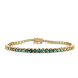 Ombré Yellow & Green Sapphire Tennis Bracelet