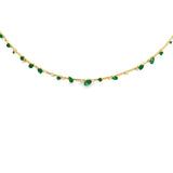 Flexi Scattered Diamond/Emerald Choker