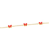 3 Red Butterfly Baby Bracelet