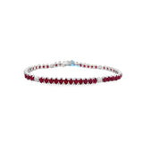 White Gold Ruby Tennis Bracelet