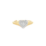 Pave Heart Pinky Ring