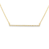 Pave Bar Necklace- YG