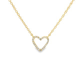 Open Pave Heart Necklace