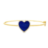 Blue Lapis Heart Bangle