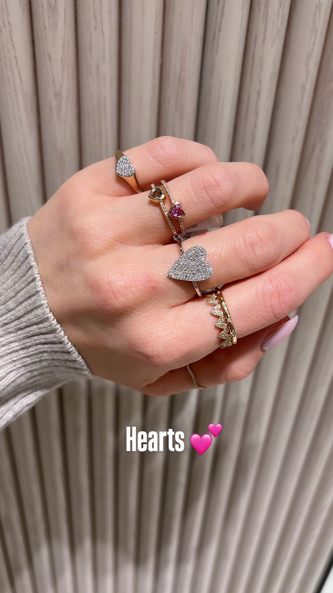 Green Sapphire Heart Ring YG
