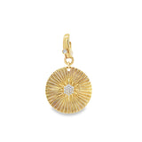 Fluted Round Disc Charm