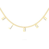 Gold & Diamond Gothic Initial Necklace