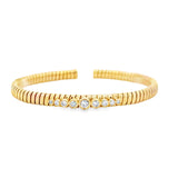 Italian Flexi Bangle with Bezel Diamond Detail