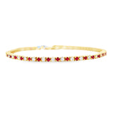 Thin Ruby & Diamond Bracelet