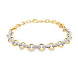 Pave & Gold Link Bracelet