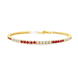 Thin Ruby/Diamond Bracelet