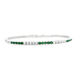 Thin Emerald/Diamond Bracelet