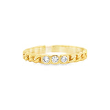 Chain & Diamond Bezel Ring