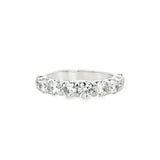 Round Diamond Half Eternity Band