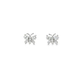 Mini Butterfly Earrings WG