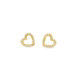 Dainty Open Heart Earrings