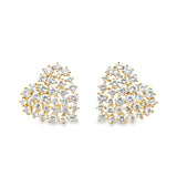 Large Diamond Heart Earrings- YG