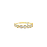Pave Round Stacking Band YG