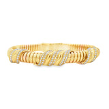 Italian Flex Bangle with Wrapped Diamonds
