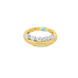 Gold Ring With Pear Diamonds