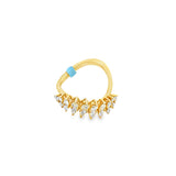 Yellow Diamond Wave Ring