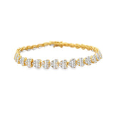 Baguette Heart Tennis Bracelet