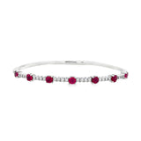 Ruby & Diamond Flexi Bangle