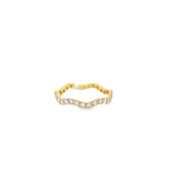 Diamond Wavy Ring