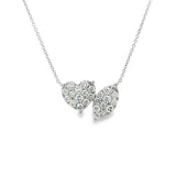 Heart/Marquise Diamond Necklace WG