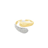 Chunky Gold & Pave Wrap Ring