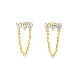 3 Pear Strand Earrings
