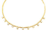 Mix Shape Diamond Necklace on Yellow Gold Chain